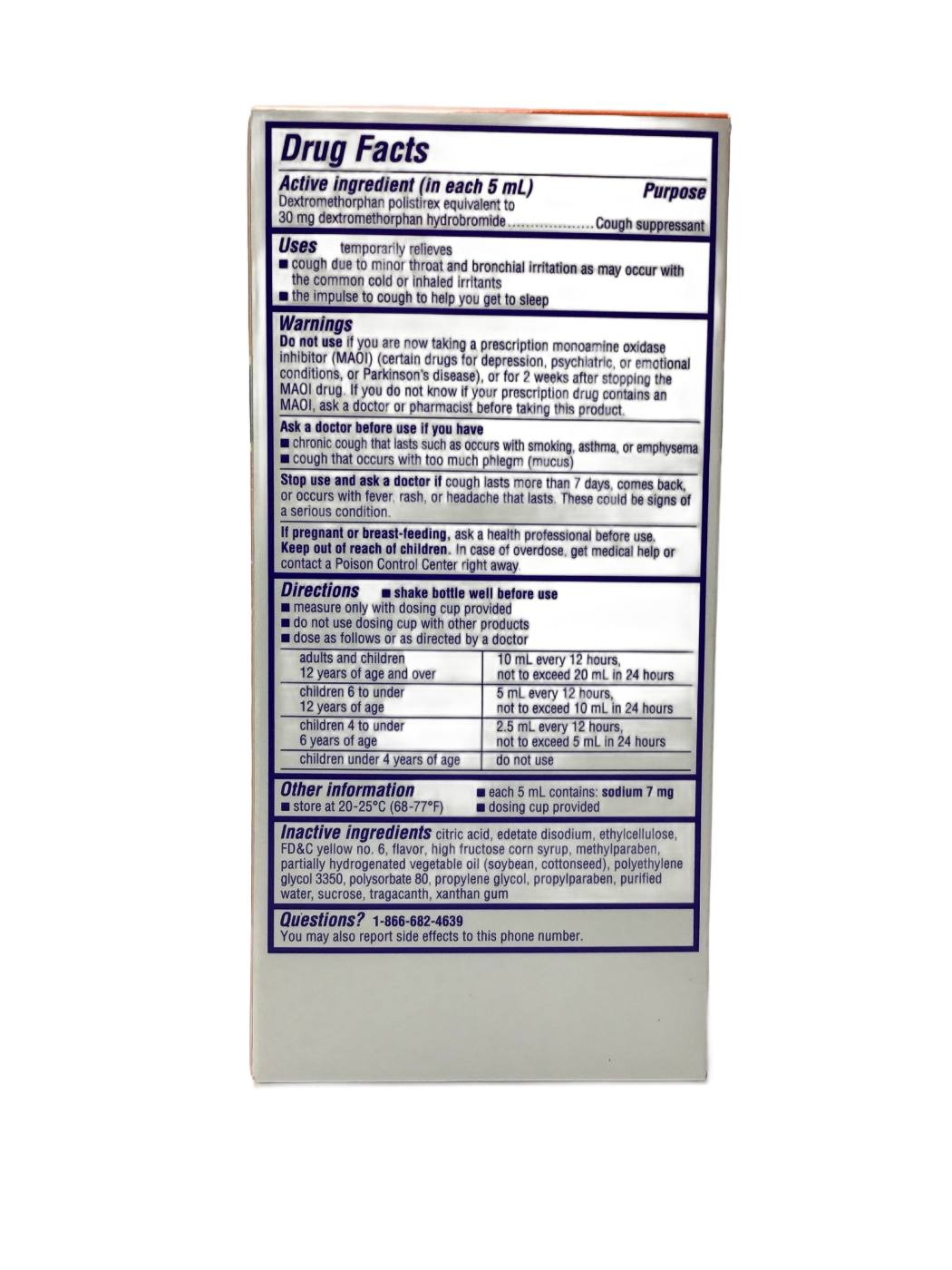 GWB Delsym Cough Relief Syrup - Orange Flavored Liquid - 5 FL OZ, photo 3