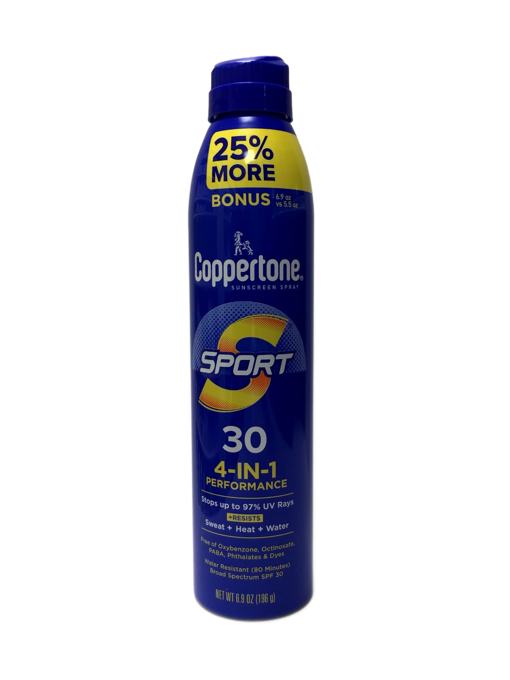 Coppertone Coppertone Sport 4-in-1 Performance Sunscreen Spray Broad Spectrum SPF 30, 6.9 oz, photo 1
