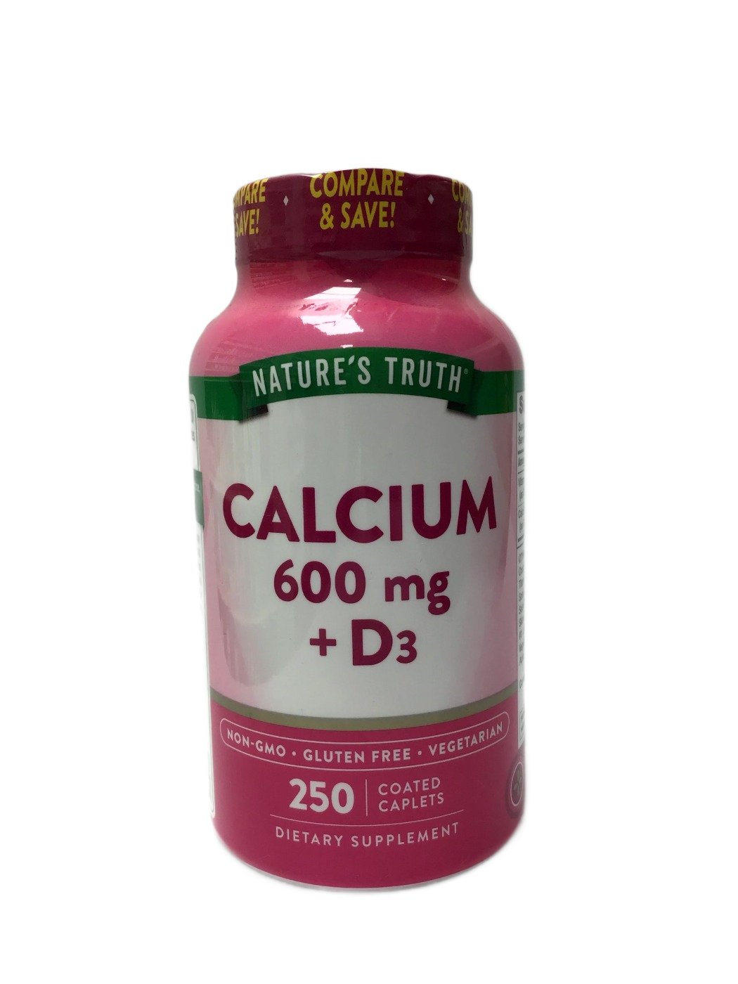 Nature's Truth Nature's Truth Calcium 600 mg + D3 Coated Caplets, 250 ct