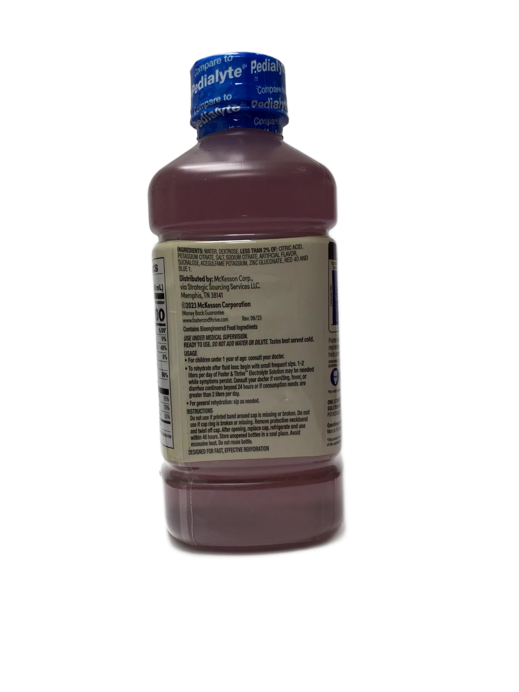 Foster & Thrive Foster & Thrive Electrolyte Solution Grape, 33.8 fl oz, photo 3
