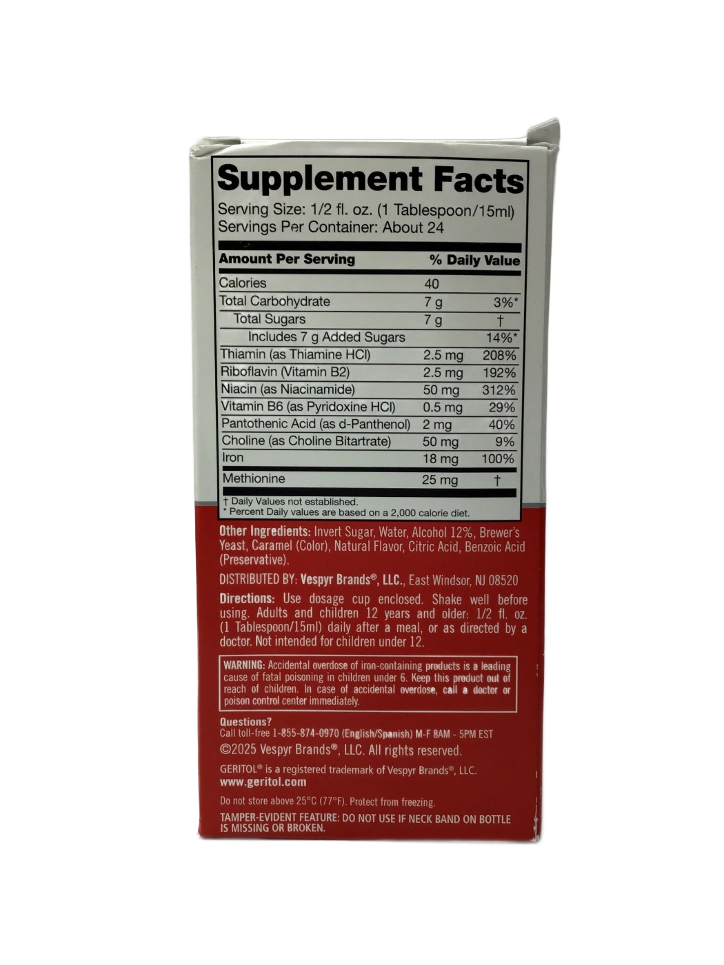 Geritol Geritol Energy Support Liquid Dietary Supplement, 12 fl oz