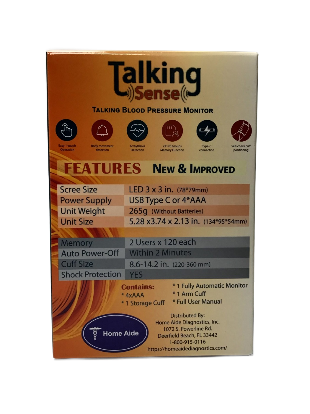 Talking Sense Talking Sense Talking Blood Pressure Monitor, 1 ct, photo 3