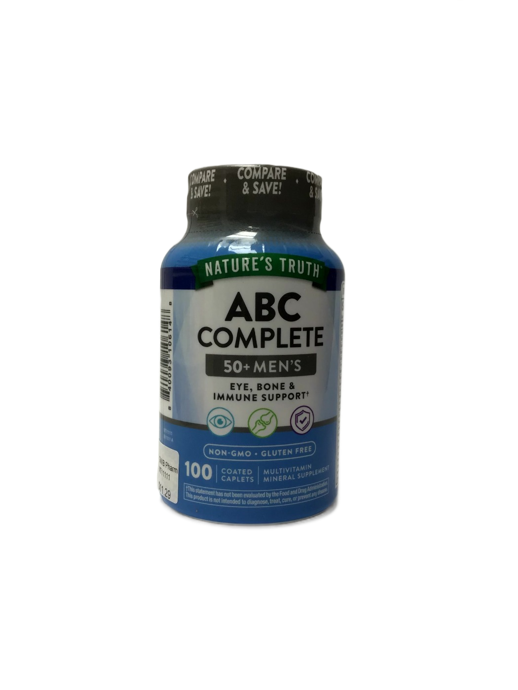 Nature's Truth Nature's Truth ABC Complete 50+ Men's Multivitamin Mineral Supplement, 100 ct