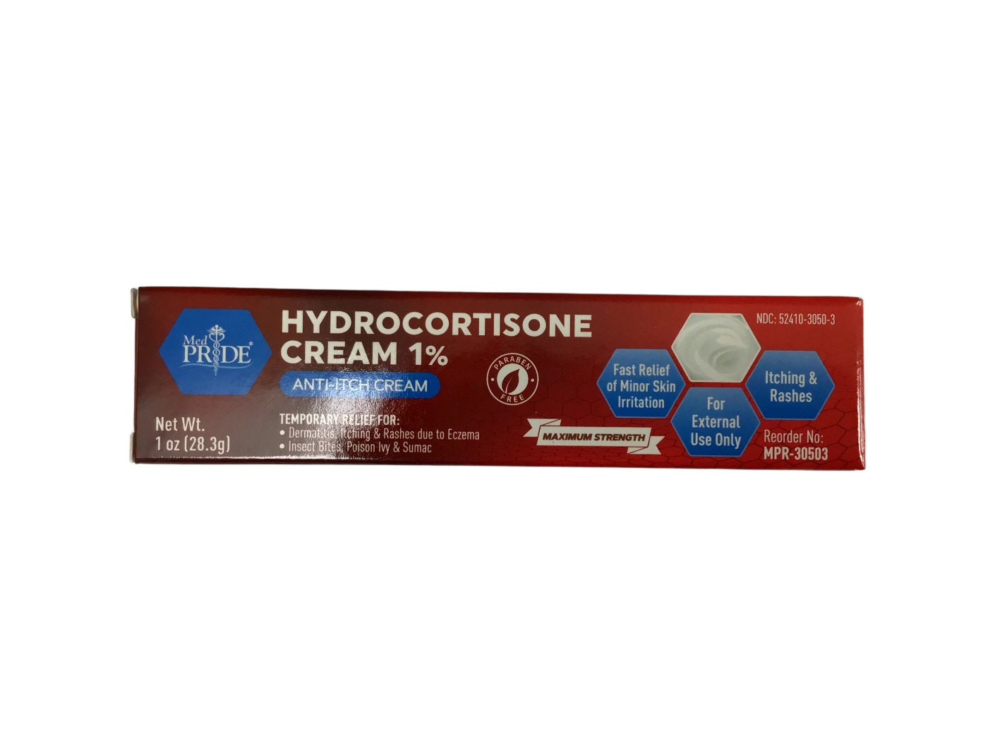 MedPride MedPride Hydrocortisone Cream 1% Anti-Itch Cream Maximum Strength, 1 oz, photo 1