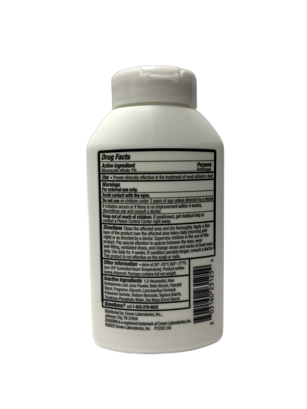 Zeasorb Zeasorb AF Antifungal Powder with 2% Miconazole Nitrate, 2.5 oz, photo 2
