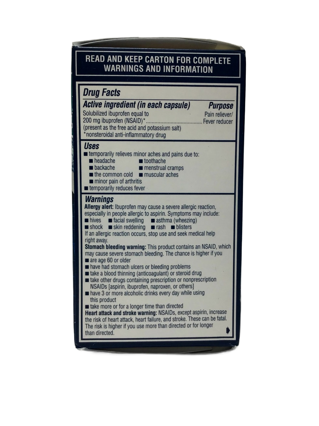 Advil Advil Liqui-Gels Minis Solubilized Ibuprofen Capsules 200 mg, Pain Reliever/Fever Reducer (NSAID), 80 ct, photo 2