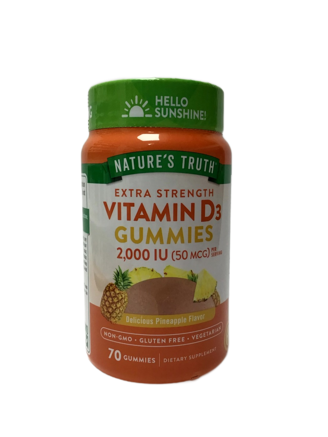 Nature's Truth Nature's Truth Extra Strength Vitamin D3 Gummies 2,000 IU (50 mcg) Pineapple Flavor, 70 ct