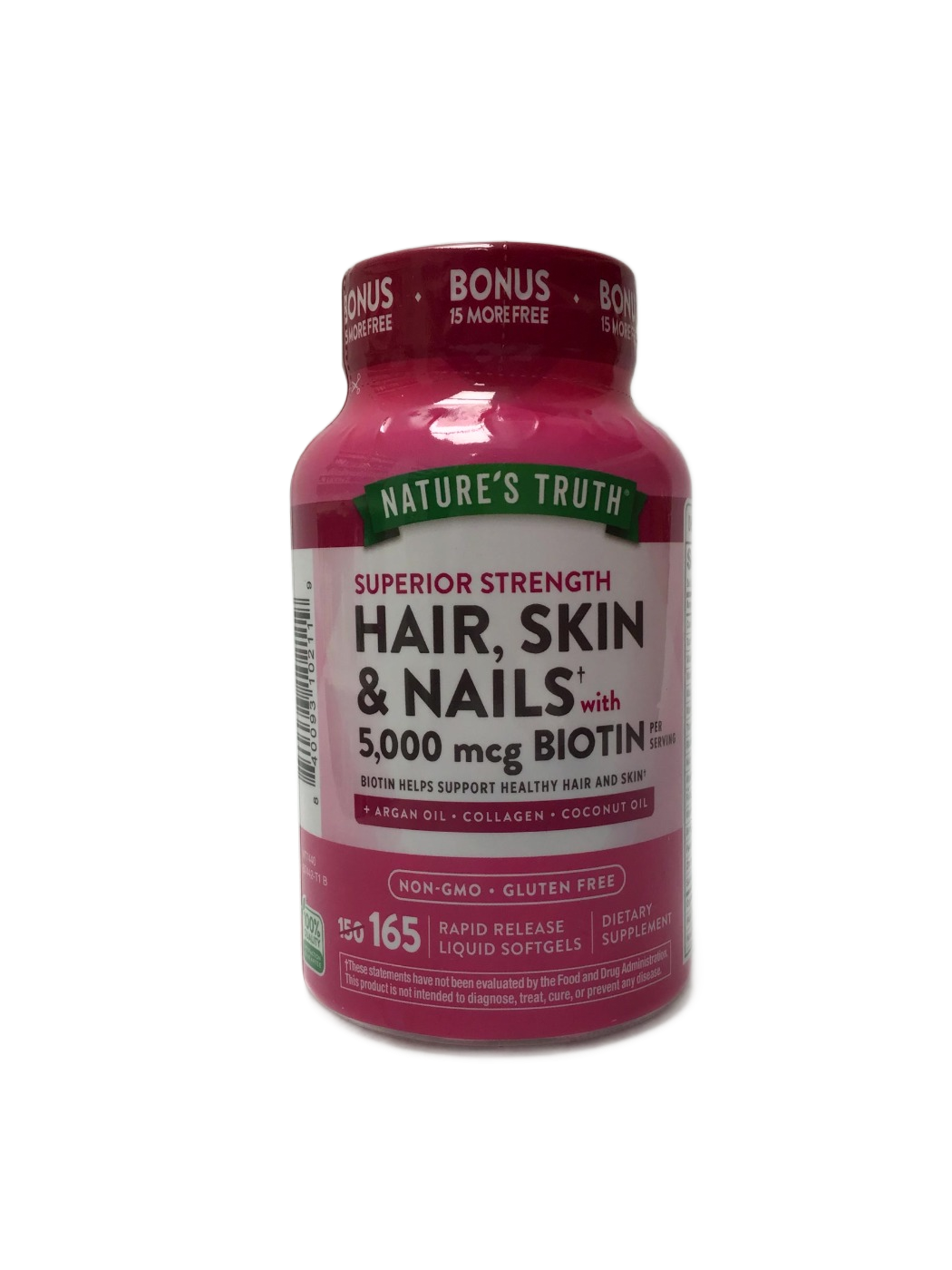 Nature's Truth Nature's Truth Superior Strength Hair, Skin & Nails with 5,000 mcg Biotin, 165 ct