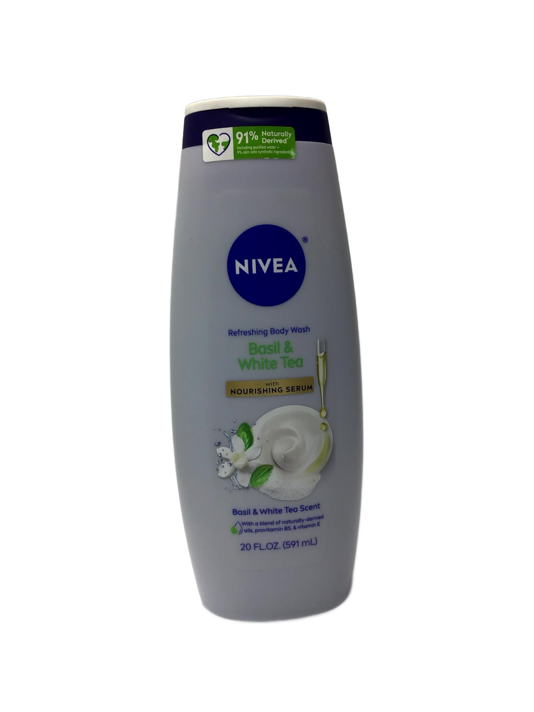 Nivea Nivea Refreshing Body Wash Basil & White Tea with Nourishing Serum, 20 fl oz, photo 1