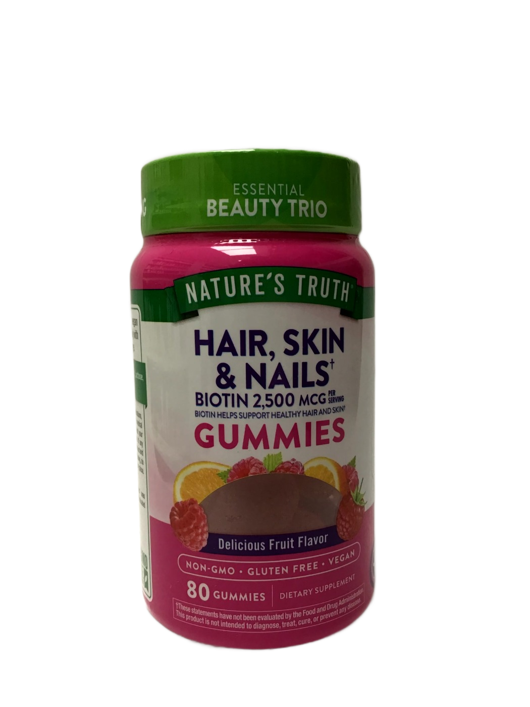 Nature's Truth Nature's Truth Hair, Skin & Nails Biotin 2,500 mcg Gummies, Delicious Fruit Flavor, 80 ct