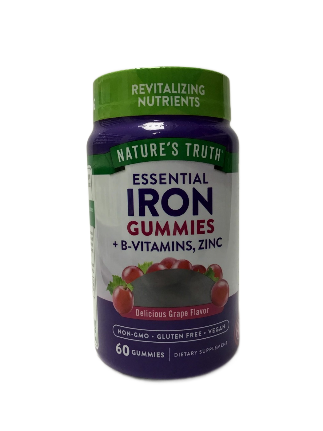 Nature's Truth Nature's Truth Essential Iron Gummies + B-Vitamins, Zinc, Grape Flavor, 60 ct