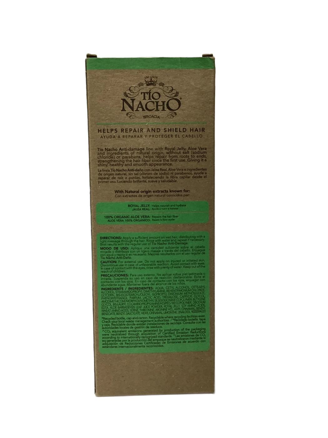 Tío Nacho Tío Nacho Anti-Damage Conditioner Royal Jelly + 100% Organic Aloe Vera Deep Repair, 14 fl oz, photo 2