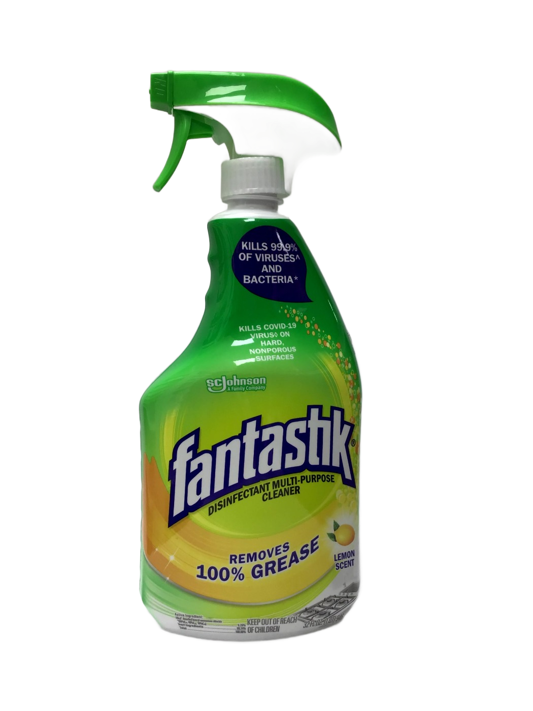 fantastik fantastik Disinfectant Multi-Purpose Cleaner, Lemon Scent, 32 fl oz, photo 1