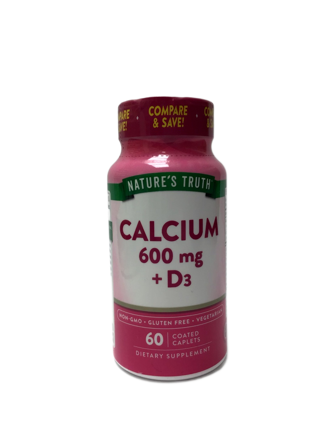 Nature's Truth Nature's Truth Calcium 600 mg + D3 Coated Caplets, 60 ct