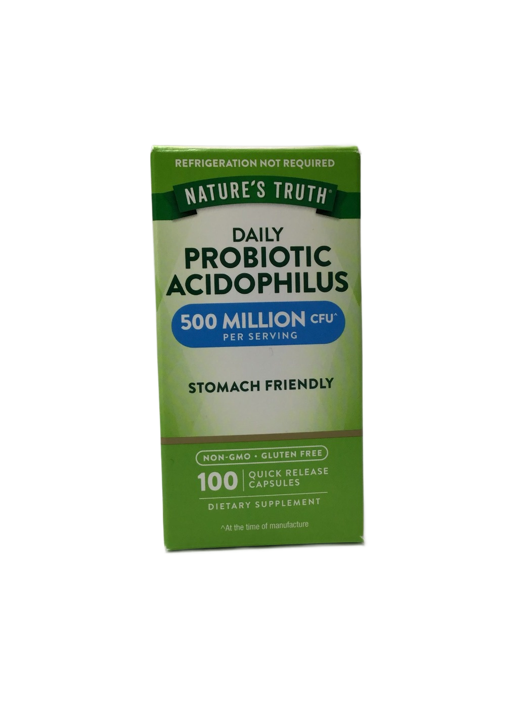 Nature's Truth Nature's Truth Daily Probiotic Acidophilus 500 Million CFU Quick Release Capsules, 100 ct
