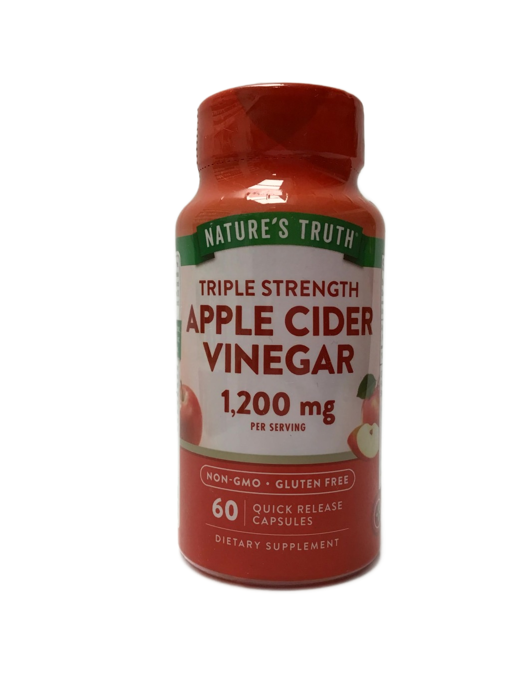 Nature's Truth Nature's Truth Triple Strength Apple Cider Vinegar 1,200 mg Quick Release Capsules, 60 ct