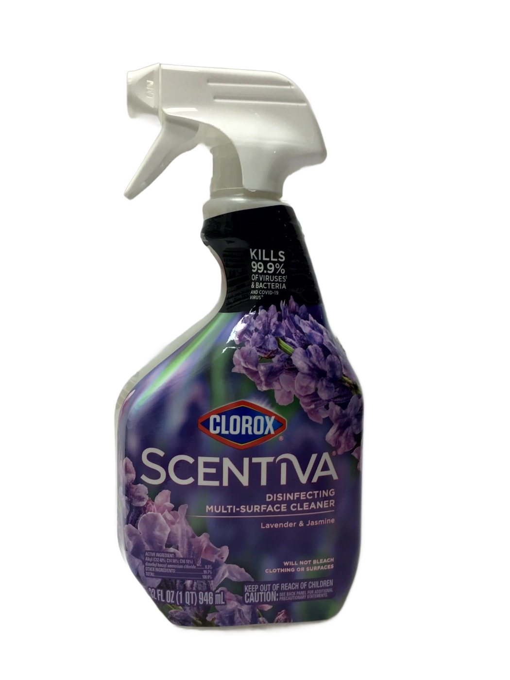Clorox Clorox Scentiva Disinfecting Multi-Surface Cleaner, Lavender & Jasmine, 32 fl oz, photo 1