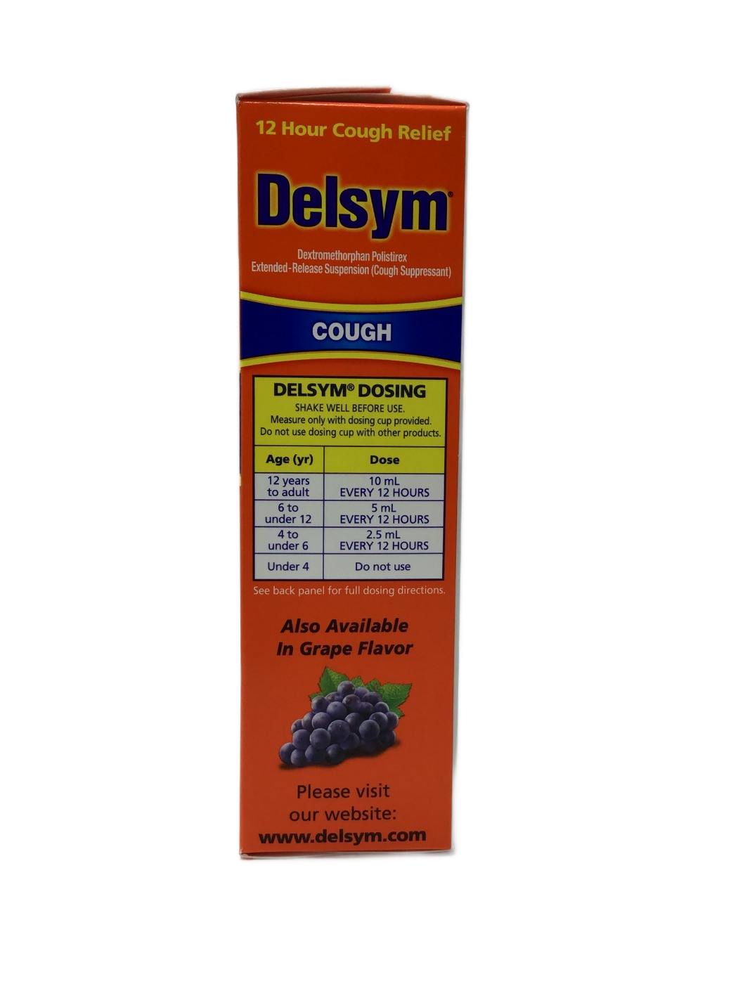 GWB Delsym Cough Relief Syrup - Orange Flavored Liquid - 5 FL OZ, photo 2