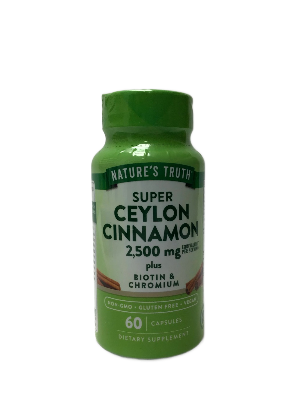 Nature's Truth Nature's Truth Super Ceylon Cinnamon 2,500 mg plus Biotin & Chromium Capsules, 60 ct