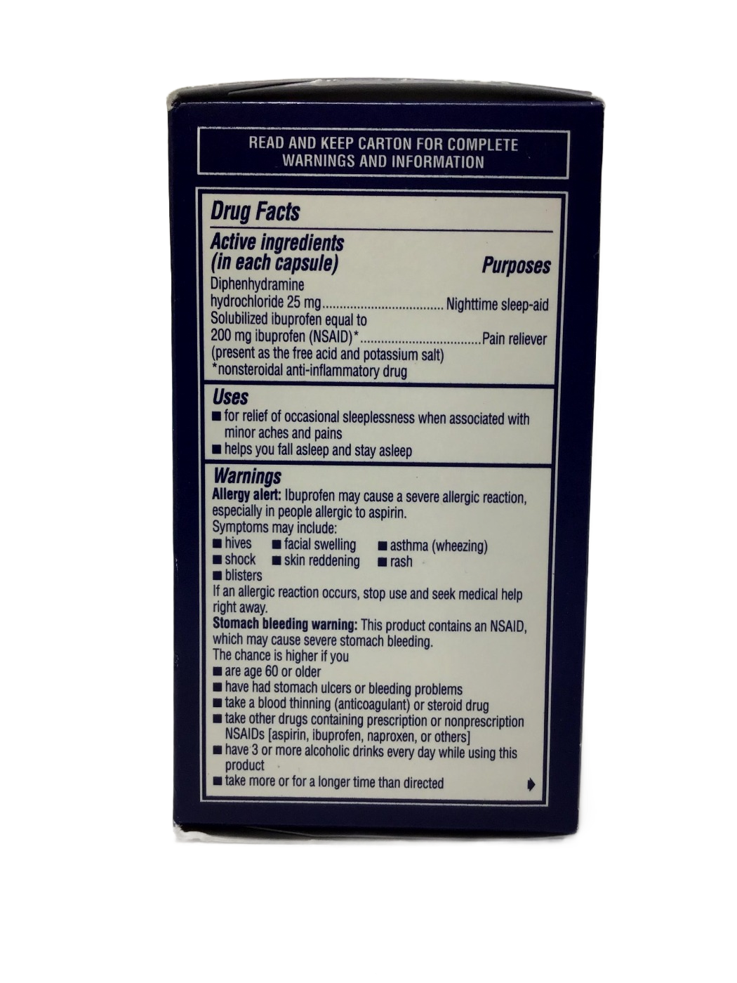 Advil Advil PM Liqui-Gels Solubilized Ibuprofen 200 mg / Diphenhydramine HCl 25 mg, 80 ct, photo 4