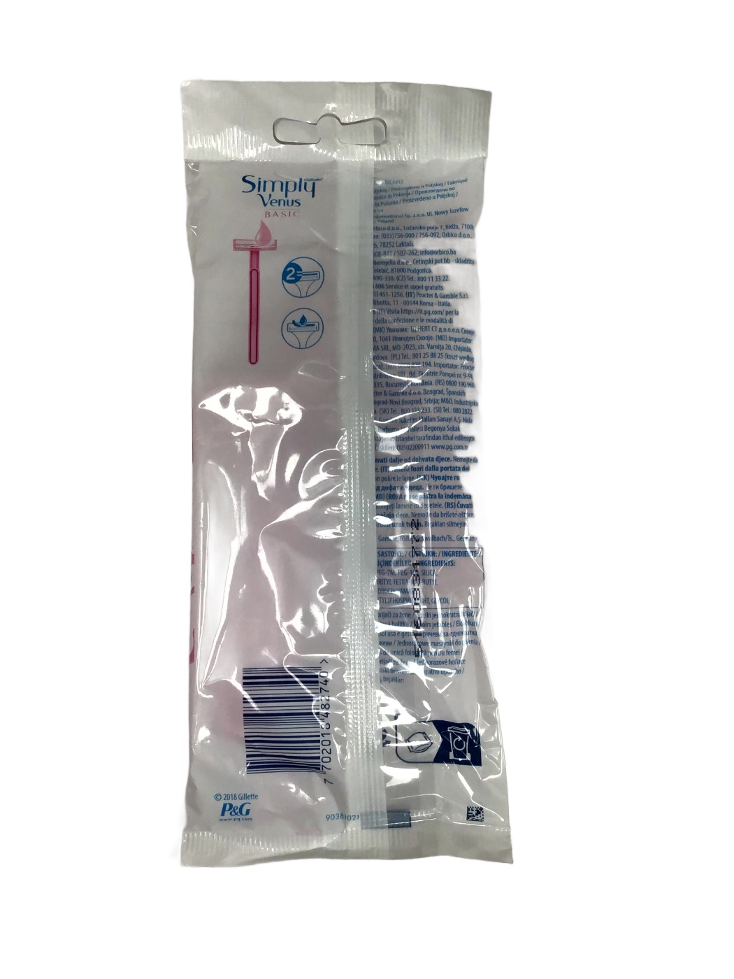 Gillette Gillette Simply Venus Basic Disposable Razors, 2 Blades, 5 ct, photo 2