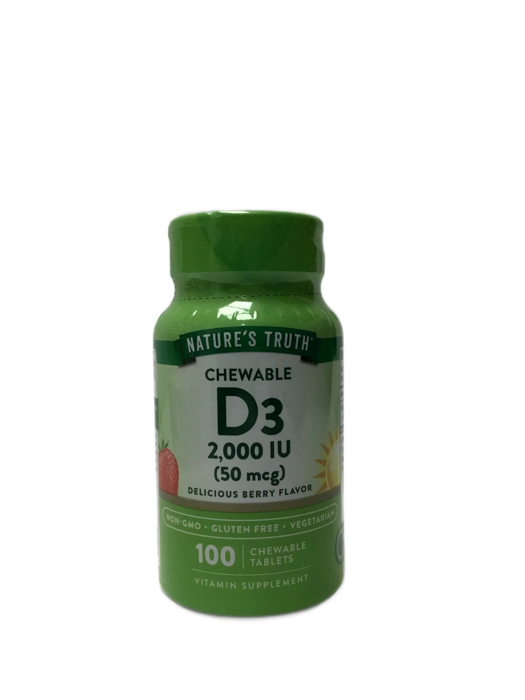 Nature's Truth Nature's Truth Chewable D3 2,000 IU (50 mcg) Delicious Berry Flavor, 100 ct