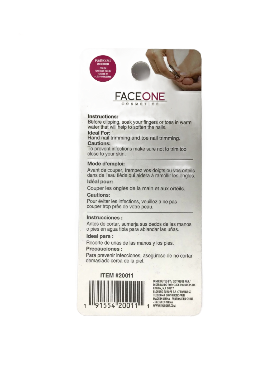 FaceOne Cosmetics FaceOne Cosmetics Nail Clipper, 1 ct, photo 2