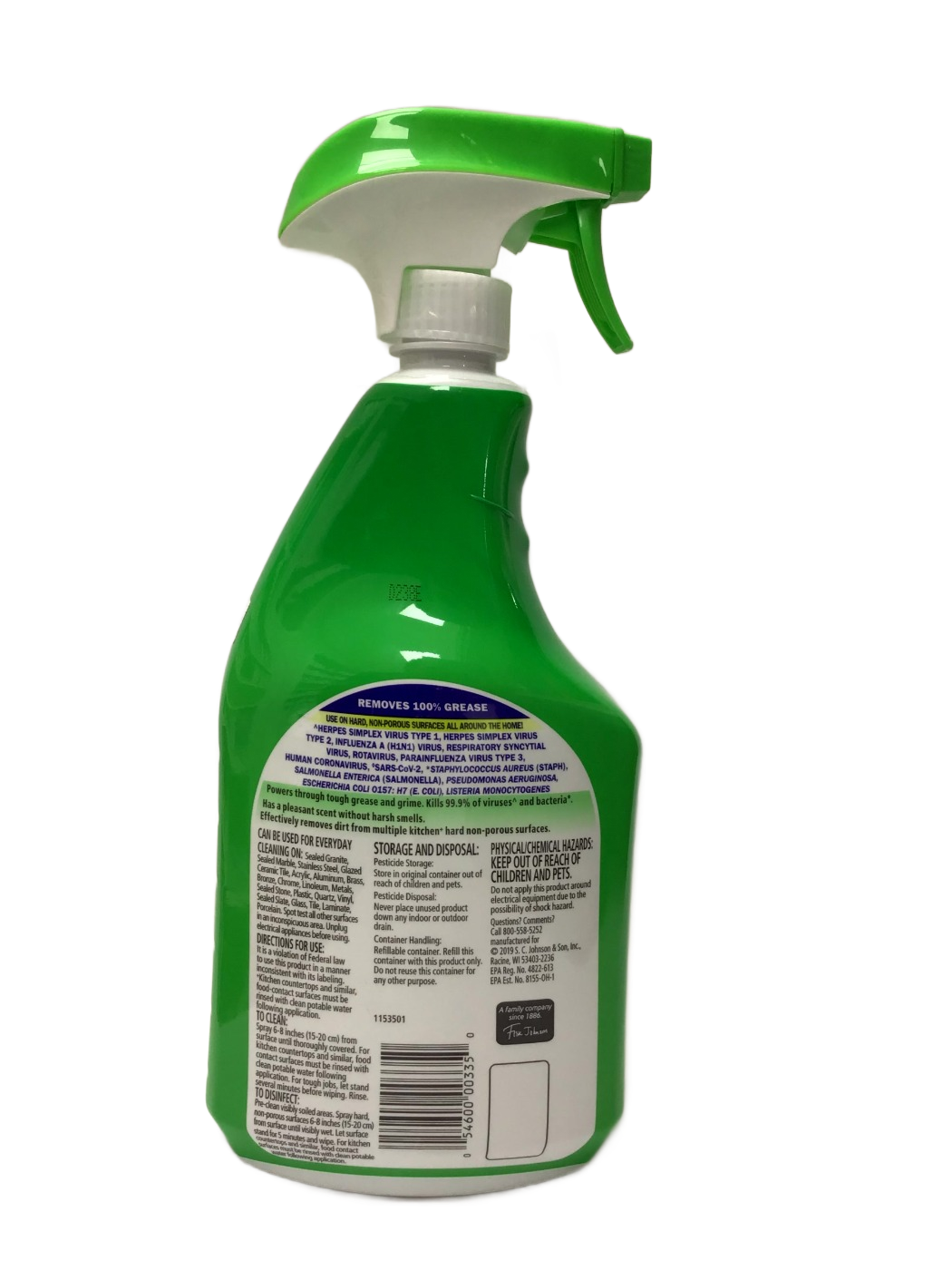fantastik fantastik Disinfectant Multi-Purpose Cleaner, Lemon Scent, 32 fl oz, photo 2
