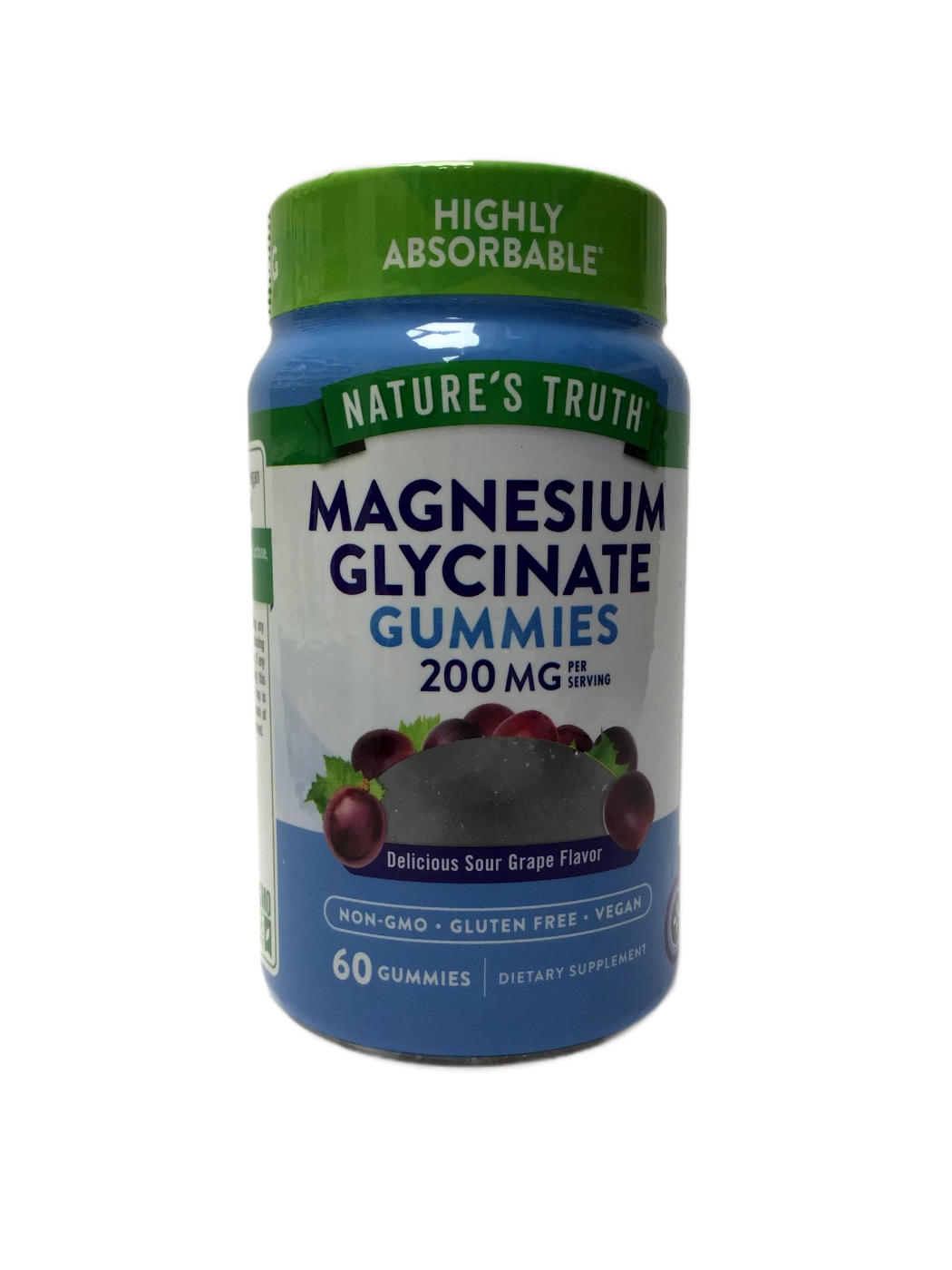 Nature's Truth Nature's Truth Magnesium Glycinate Gummies 200 mg Sour Grape Flavor, 60 ct