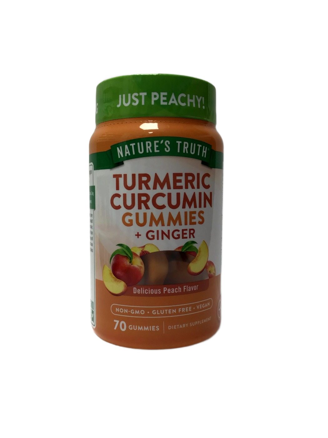 Nature's Truth Turmeric Curcumin Gummies + Ginger, Delicious Peach Flavor, 70 ct