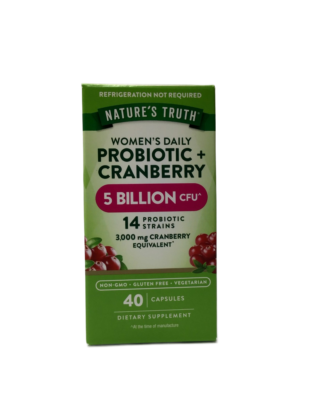 Nature's Truth Nature's Truth Women's Daily Probiotic + Cranberry 5 Billion CFU, 40 ct
