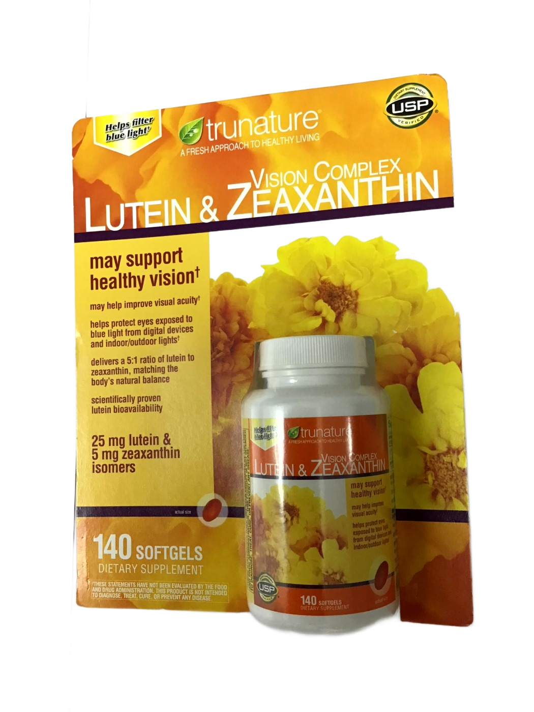 trunature trunature Vision Complex Lutein & Zeaxanthin 25 mg Lutein & 5 mg Zeaxanthin Isomers, 140 ct