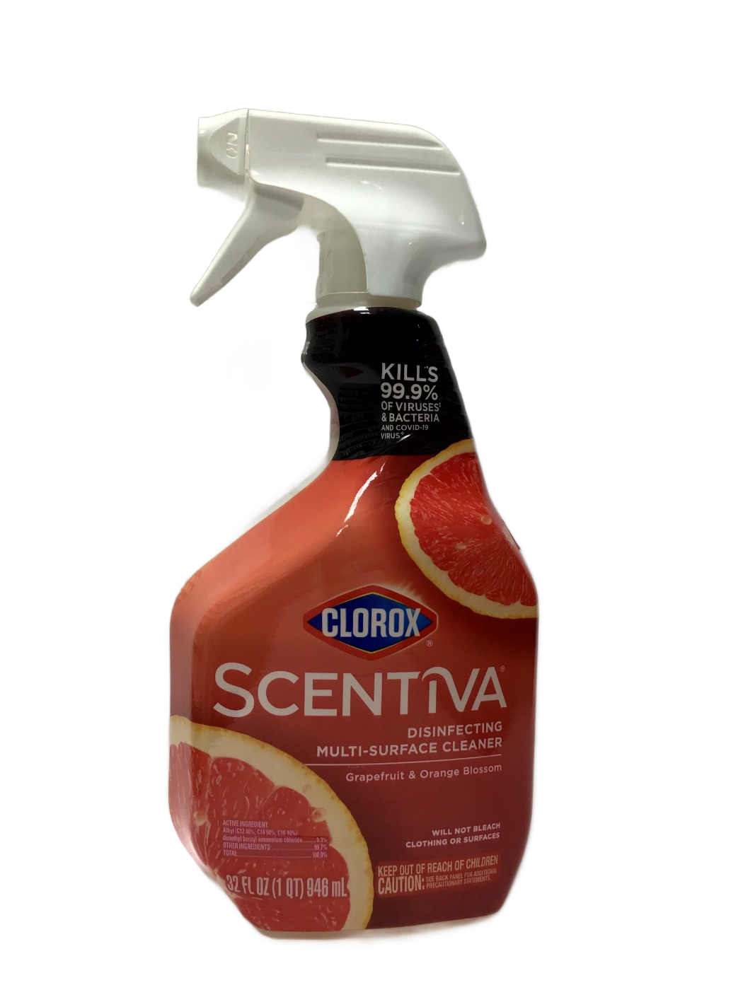 Clorox Clorox Scentiva Disinfecting Multi-Surface Cleaner Grapefruit & Orange Blossom, 32 fl oz, photo 1