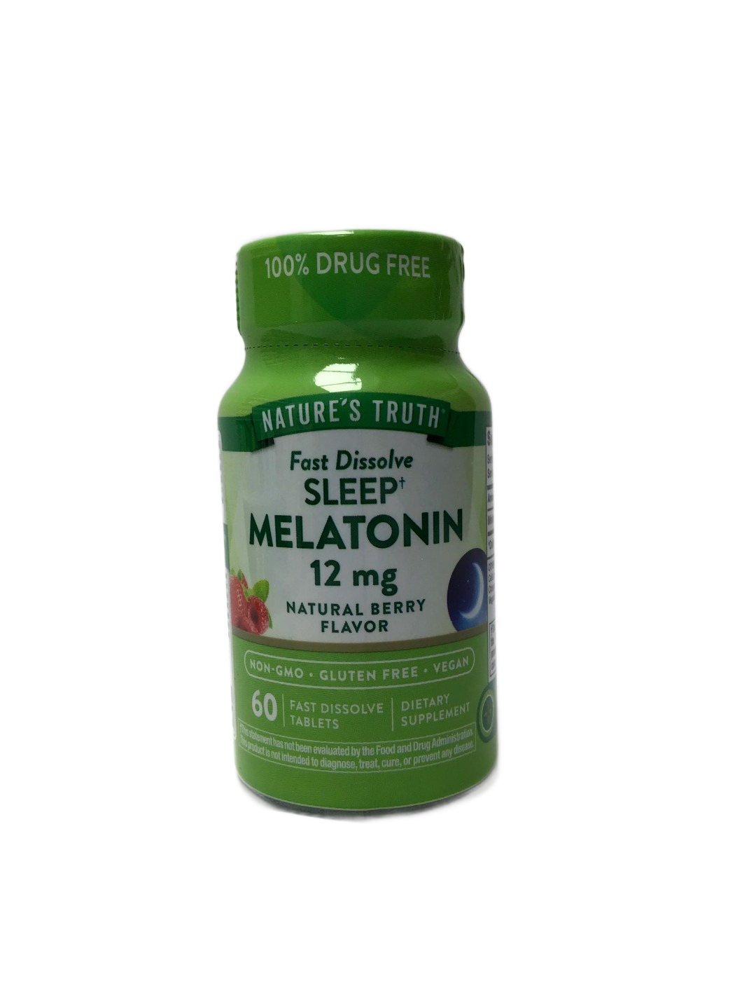 Nature's Truth Nature's Truth Fast Dissolve Sleep Melatonin 12 mg Natural Berry Flavor, 60 ct