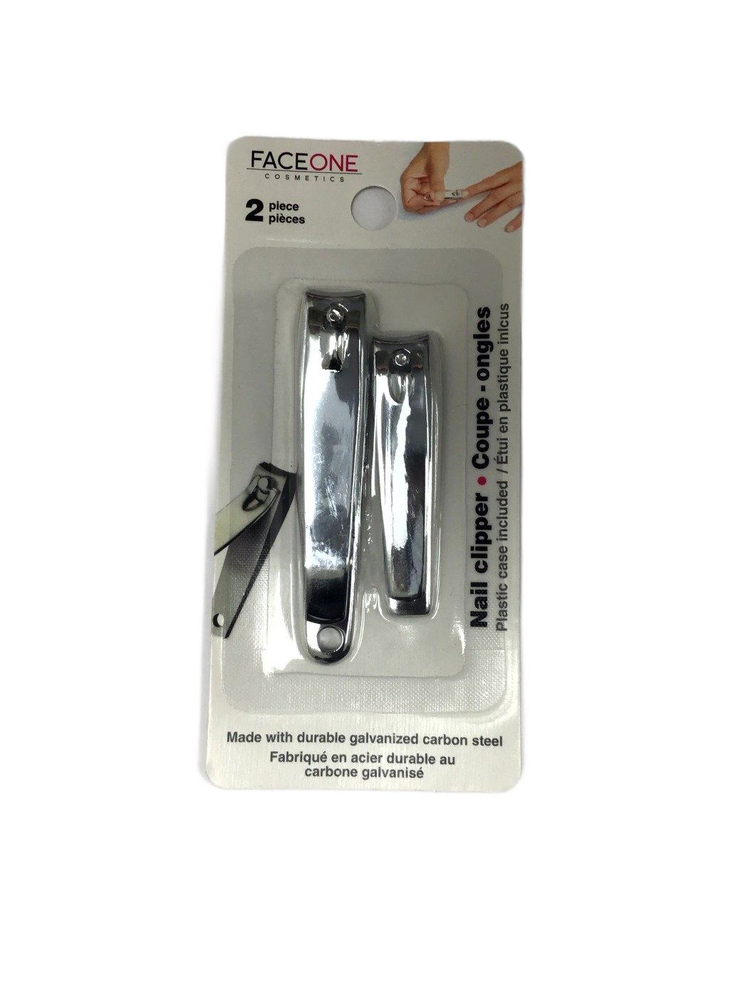 FaceOne Cosmetics FaceOne Cosmetics Nail Clipper Set, Plastic Case Included, 2 ct, photo 1