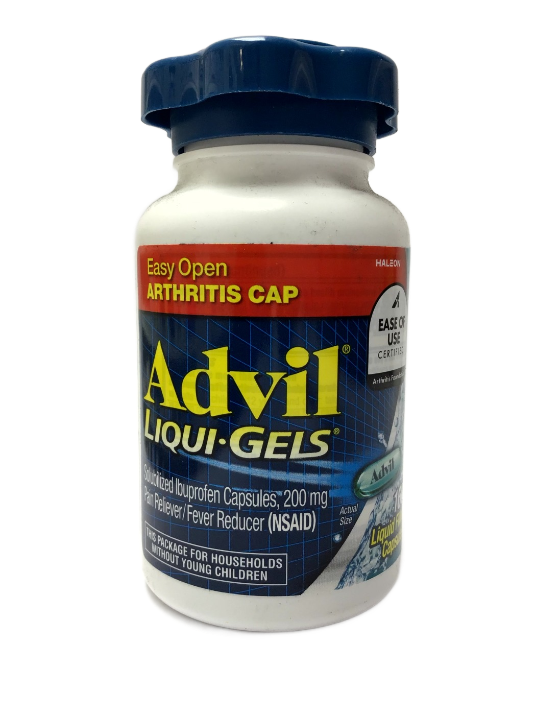 Advil Advil Liqui-Gels Solubilized Ibuprofen Capsules 200 mg, Easy Open Arthritis Cap, 160 ct, photo 1