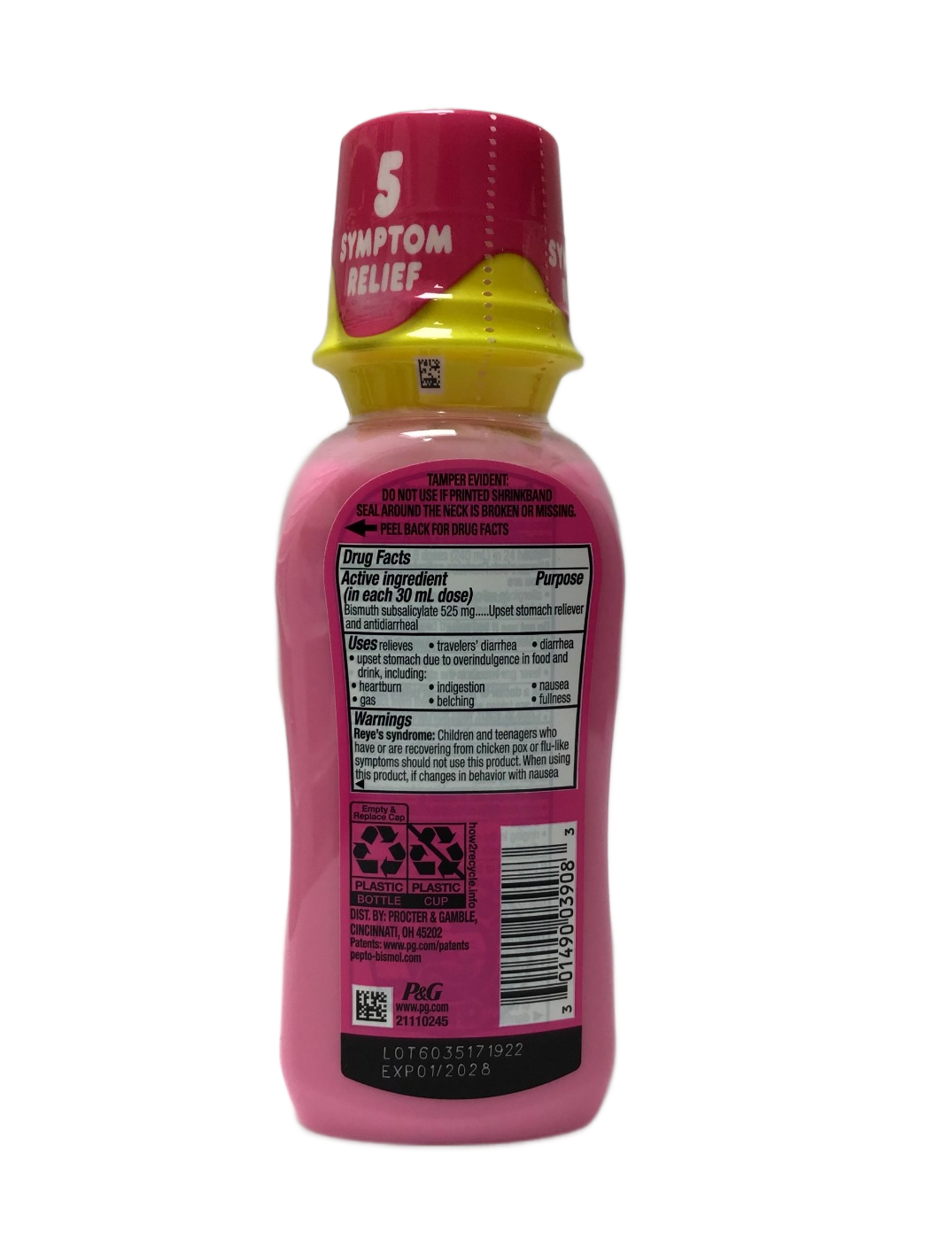 Pepto Bismol Pepto Bismol Bismuth Subsalicylate Upset Stomach Reliever/Antidiarrheal, 8 fl oz, photo 2