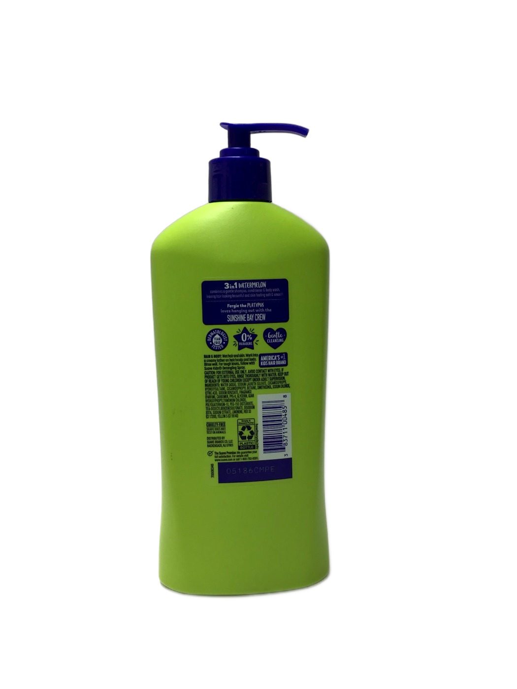 Suave Suave Kids 3 in 1 Watermelon Wonder Shampoo, Conditioner, Body Wash, 18 fl oz, photo 2