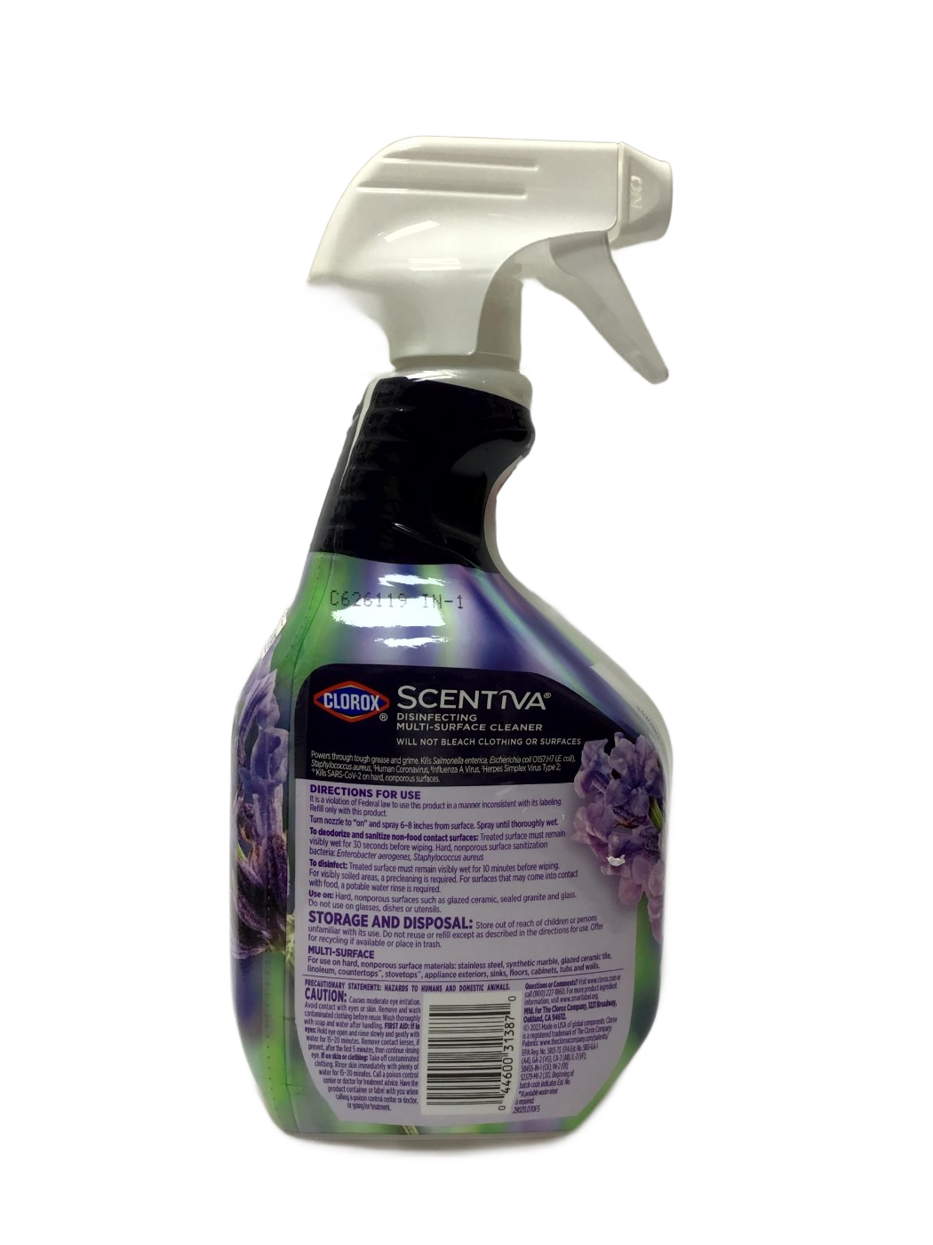 Clorox Clorox Scentiva Disinfecting Multi-Surface Cleaner, Lavender & Jasmine, 32 fl oz, photo 2