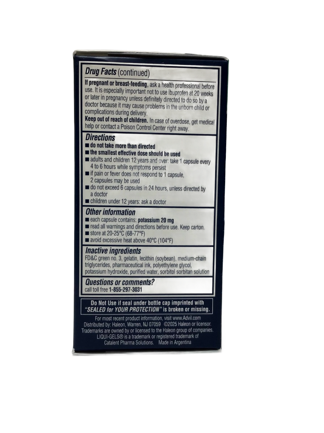 Advil Advil Liqui-Gels Solubilized Ibuprofen Capsules 200 mg, Pain Reliever/Fever Reducer (NSAID), 40 ct, photo 2