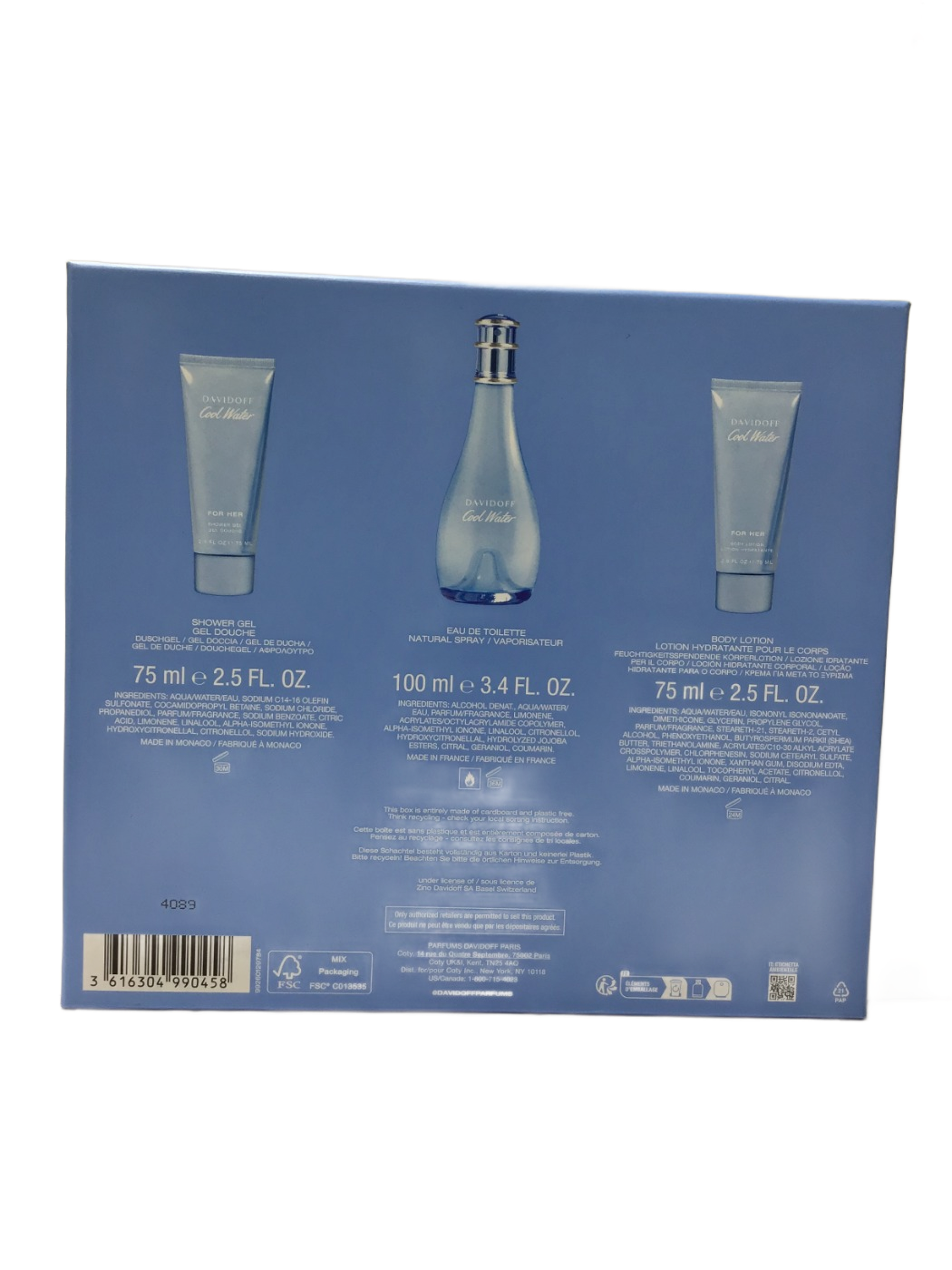 Davidoff Davidoff Cool Water Woman, 3 ct, photo 2