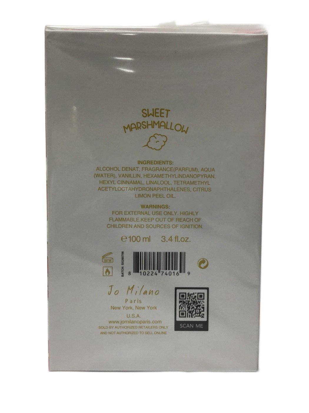 Jo Milano Paris Jo Milano Paris Sweet Marshmallow Eau de Parfum, 3.4 fl oz, photo 2