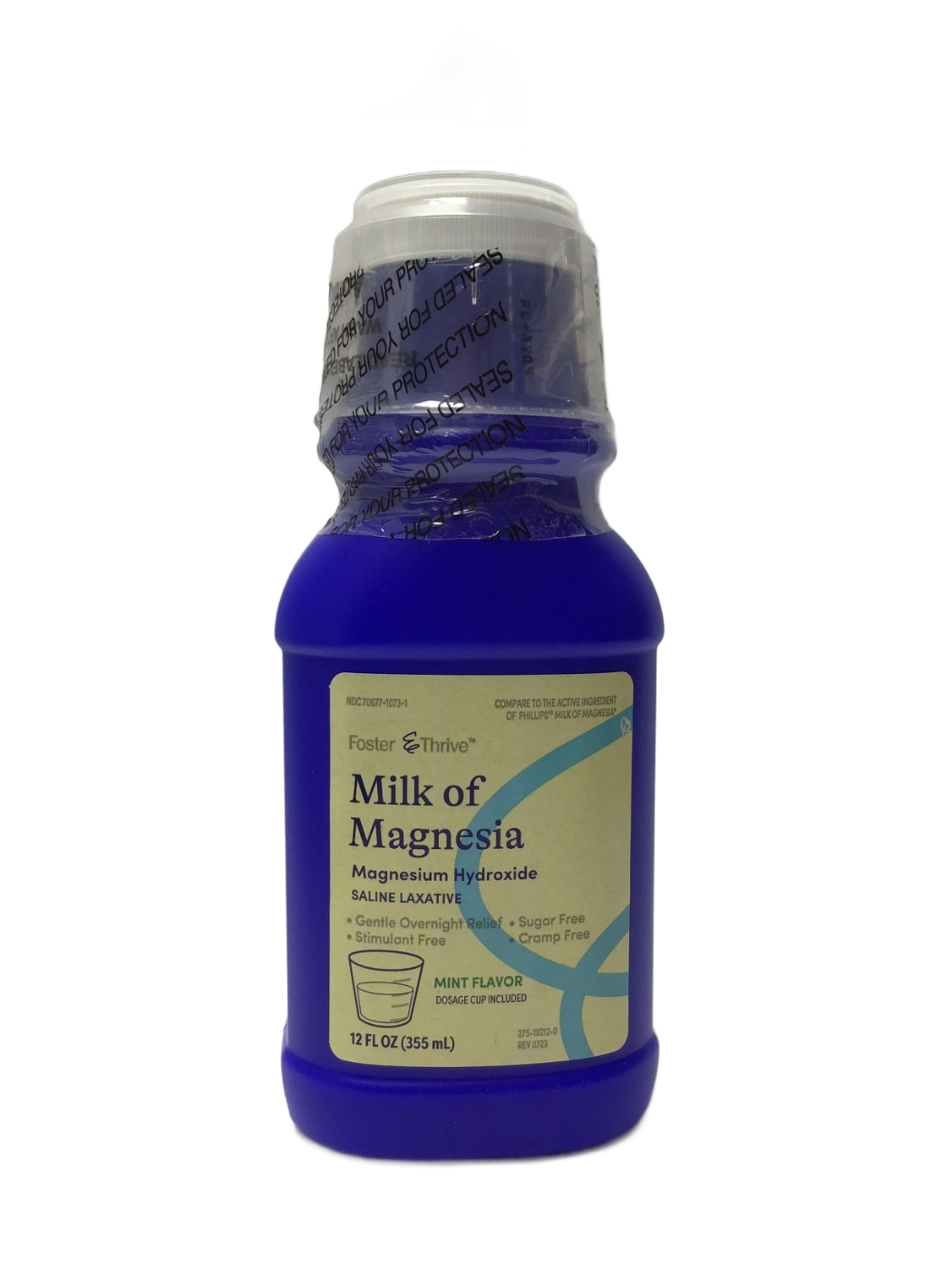 Foster & Thrive Milk of Magnesia Magnesium Hydroxide Saline Laxative Mint Flavor, 12 fl oz