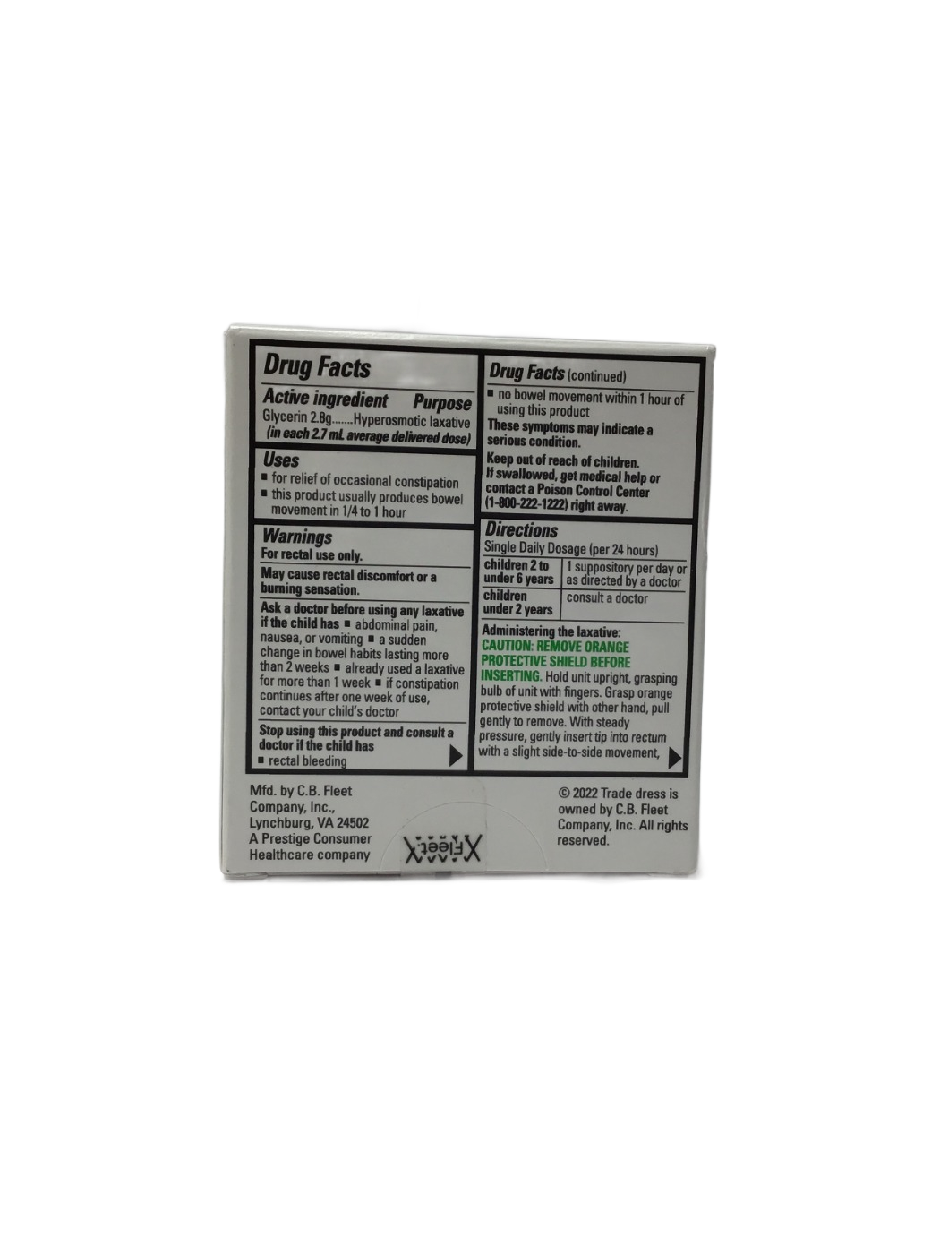 GWB Pedia-Lax - Liquid Glycerin Laxative Suppositories For Kids - 6 Ct, photo 2
