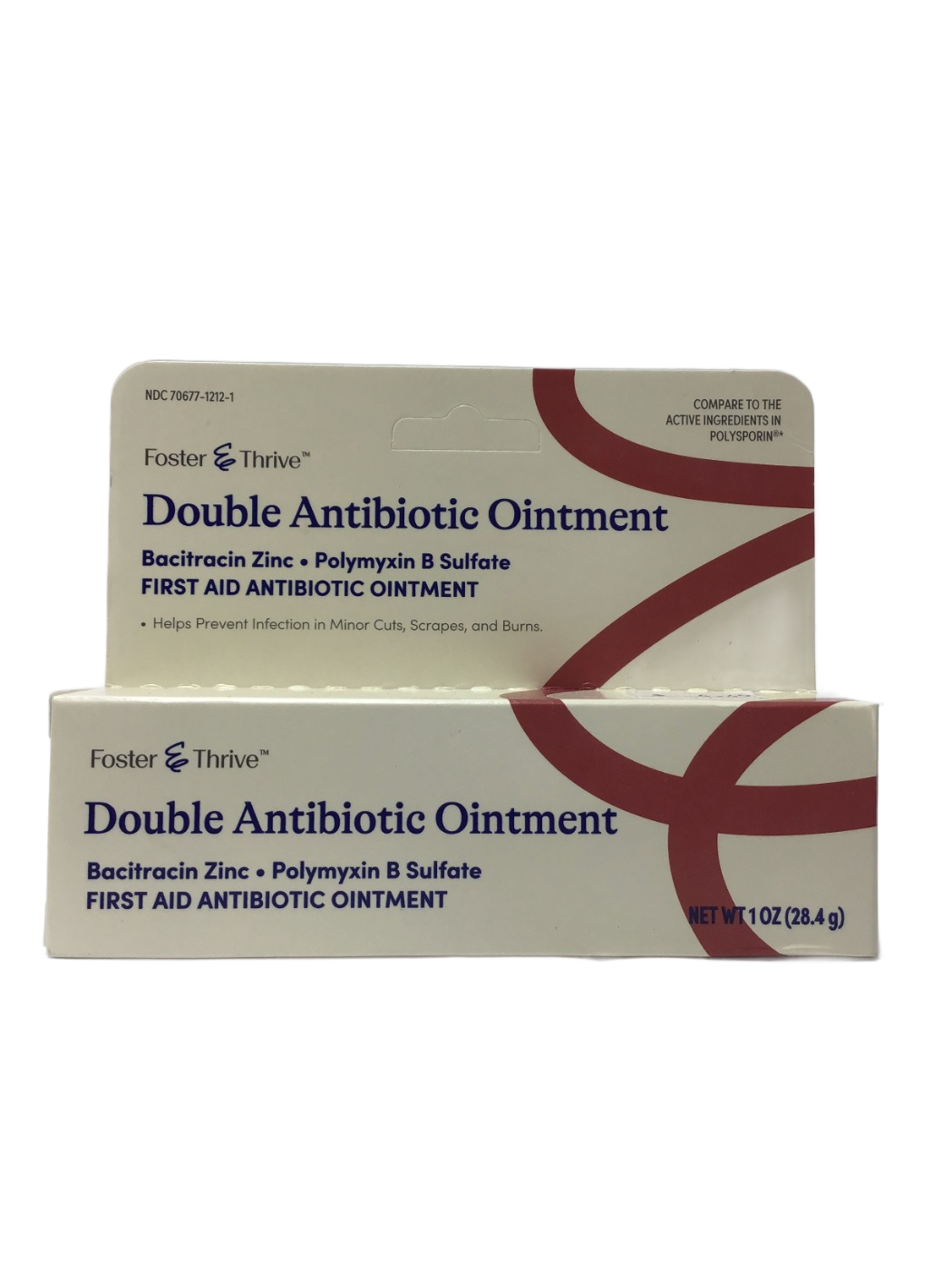 Foster & Thrive Foster & Thrive Double Antibiotic Ointment Bacitracin Zinc • Polymyxin B Sulfate First Aid Antibiotic Ointment, 1 oz