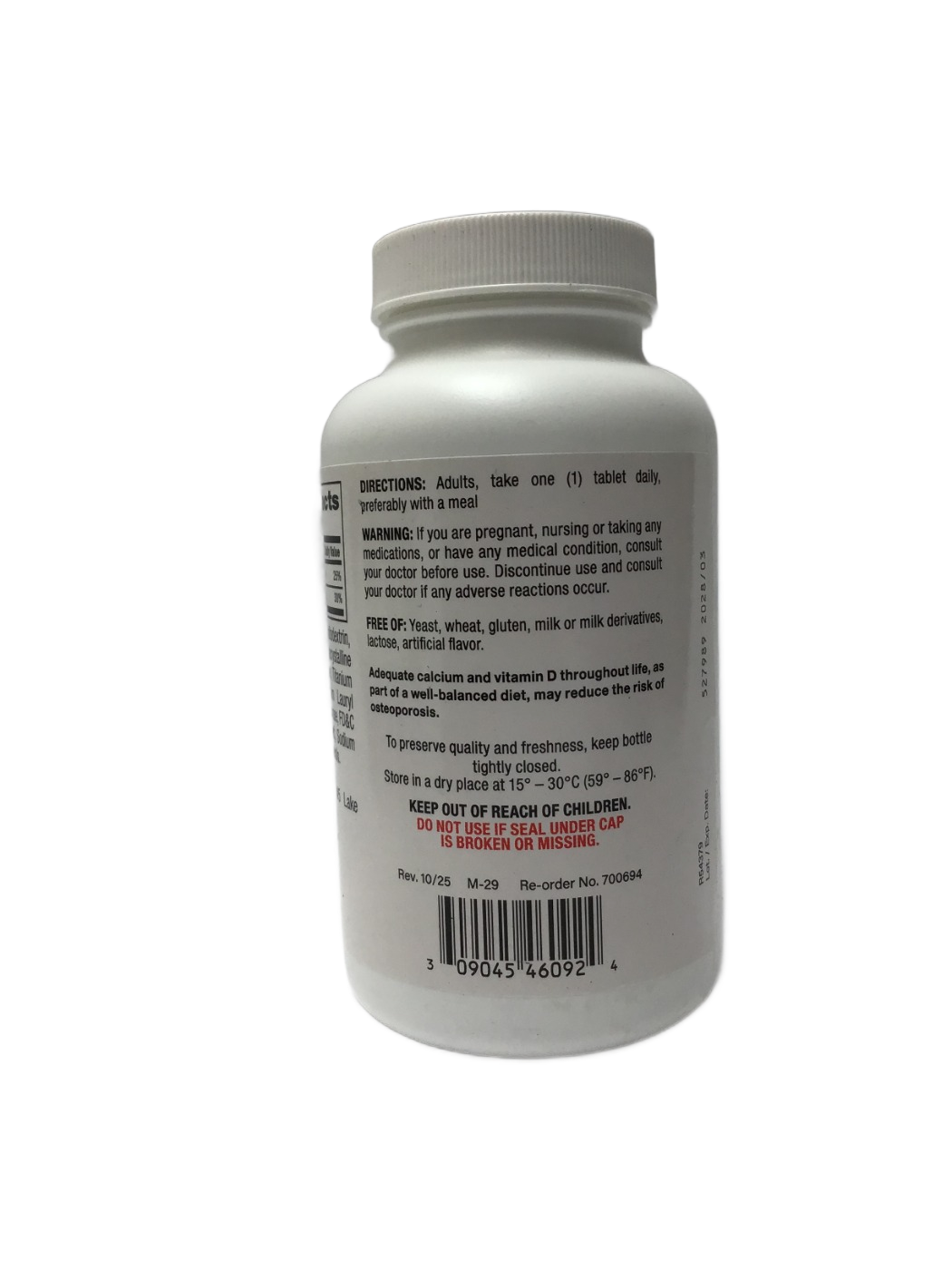 Major Major Oyster Shell Calcium with Vitamin D3 5 mcg (200 IU) & Calcium 500 mg, 150 ct, photo 3