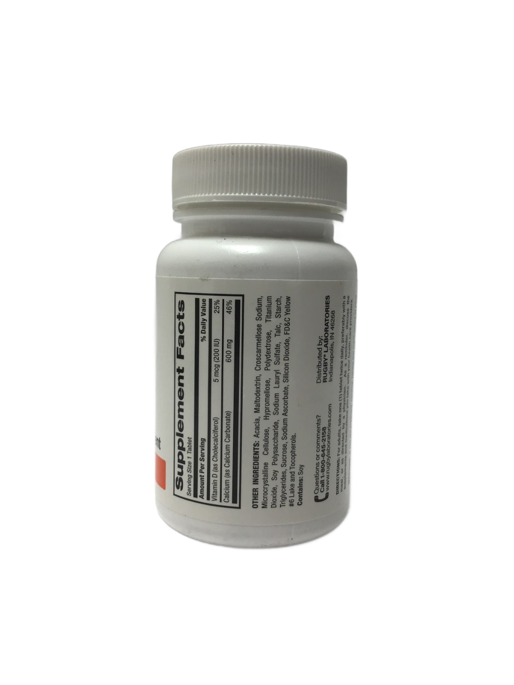 Rugby Rugby Calcium 600 mg with 5 mcg (200 IU) of Vitamin D3, 60 ct, photo 2