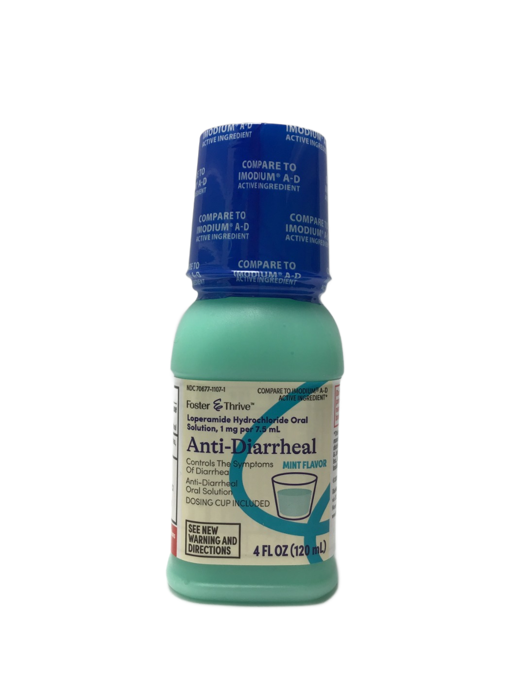 Foster & Thrive Foster & Thrive Anti-Diarrheal Loperamide Hydrochloride Oral Solution 1 mg per 7.5 mL, Mint Flavor, 4 fl oz