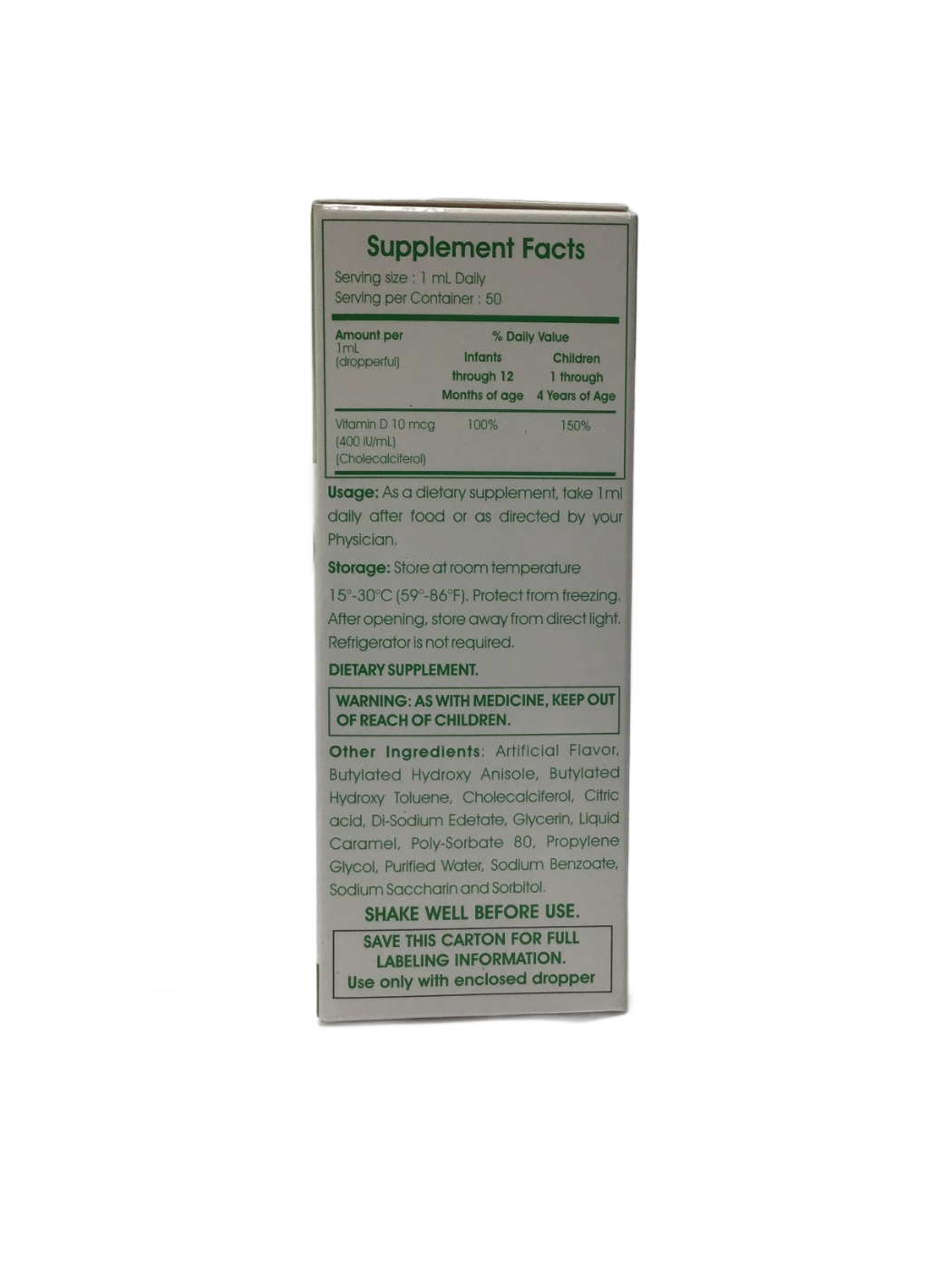 Akron Pharma Akron Pharma One Vite Pediatric D-Vite Vitamin D Drops Bubble Gum Flavor, photo 2