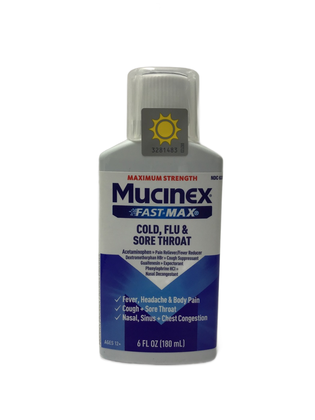 Mucinex Mucinex Fast-Max Cold, Flu & Sore Throat Maximum Strength, 6 fl oz